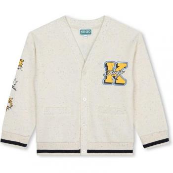 Gilet en molleton Kenzo KIDS Garçon 12A Beige bords rayés
