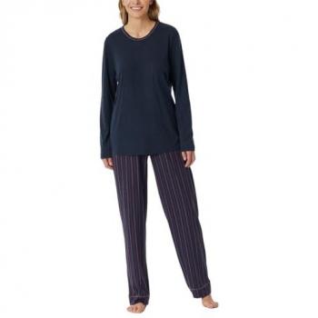 Schiesser Schlafanzug »Comfort Nightwear«, (2 tlg.), mit cooler Muster-Hose