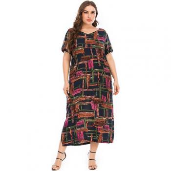 Summer V Neck Plus Size Dress