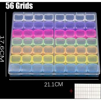 Multi-Compartment Storage Box for Rhinestones and Nail Art