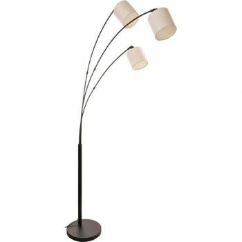 My Home Ahrhütte Stehlampe 3‑Flammen, schwarz beige, Ø 30 cm