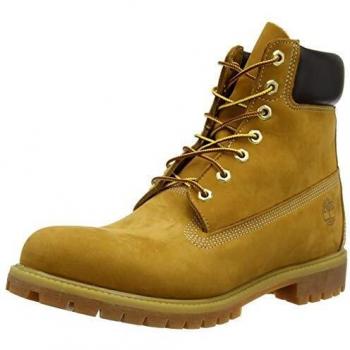 Timberland Men's 6 Inch Premium Waterproof Hiking Boots, Wheat Nubuck, 49 EU
