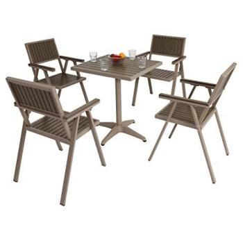 Table & Chaises MENDLER HWC‑95 Champagne