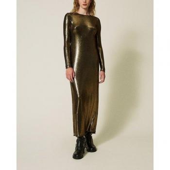 Abito longuette Twinset laminato da donna