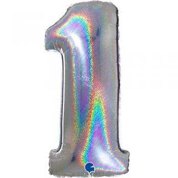 Ballon holographique argent 102 cm – Grabo Balloons®