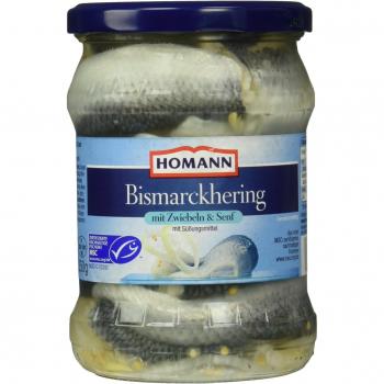 Gourmet-Snack: Bismarckhering mit Zwiebeln und Senf von HOMAMN