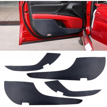 Garniture anti-coup-de-pied CITALL en fibre de carbone – ensemble 4 pièces pour voiture