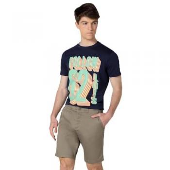 Lois Jeans Pantaloni Corti Uomo Chino Verde 30