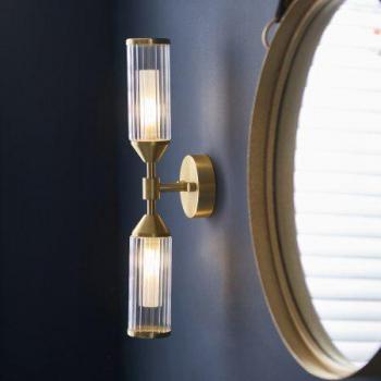 ENDON 92229 Tour Wandleuchte Messing mit satiniertem Glas