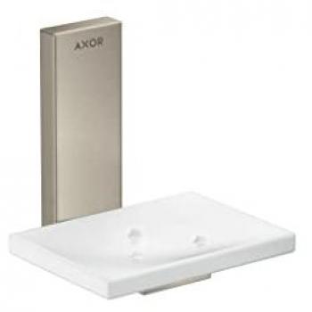 Receptáculo para Jabón y Gel: Axor Universal de Metal, Repisa de Cristal, Color Brushed Nickel (42605820)