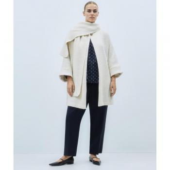 Chaqueta larga bufanda para mujer