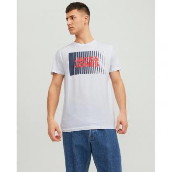 T‑shirt Homme Blanc JACK & JONES – Bestseller A‑S Jjecorp – Manches Courtes – 100 % Direct‑à‑la‑Ferme