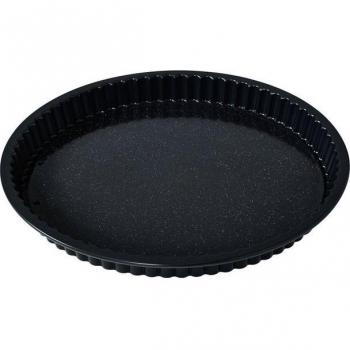 Birkmann Premium Baking Tarteform – lose Emaille-Boden, Ø 32 cm – Schwarz