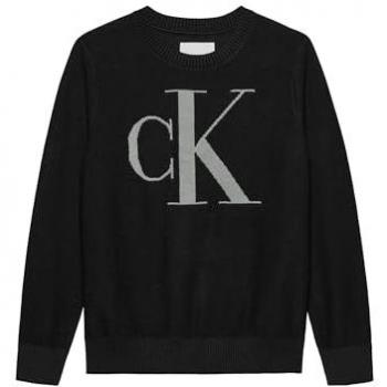 Calvin Maglione Bambino Nera in Cotone