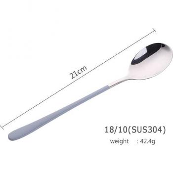 4pcs Long Handle Stainless Steel Spoons 21cm