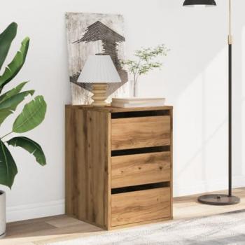 Corner Chest of Drawers Artisan Oak 40x41x58 cm Engineered Wood Vidaxl