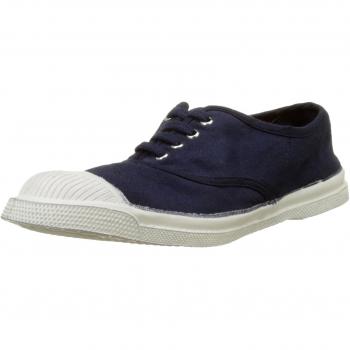 Baskets basses enfant Bensimon Tennis à lacets coton marine
