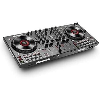 Numark NS4FX – 4-channel DJ Controller, Touch Jog Wheels with Display, Performance Pads and Effects