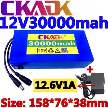 30000mAh 12V Lithium Battery Pack with 12.6V Charger