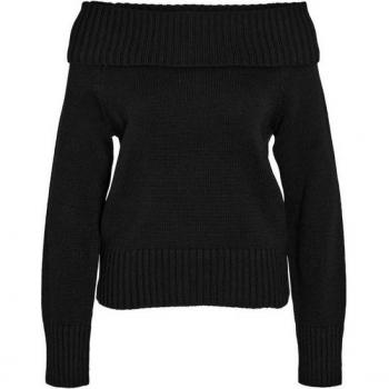 Noisy May Damen Strickpullover LIMA mit Carmen-Ausschnitt