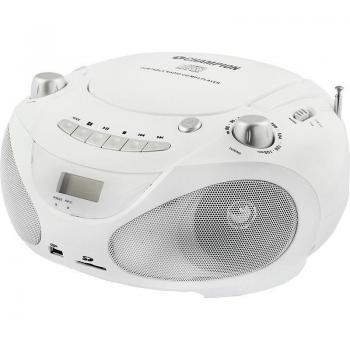 CD/Radio/MP3 boombox i vitt