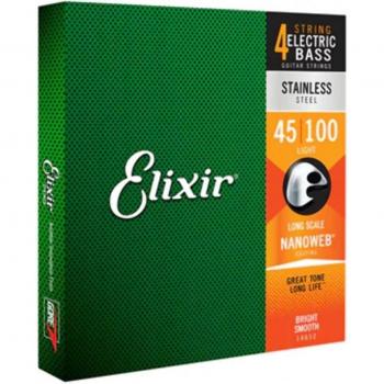 Elixir Light Long Scale Bass Strings .045-.100 NANOWEB