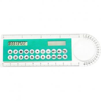 Mini Solar Calculator with Ruler and Magnifier, 10cm Ultra-thin
