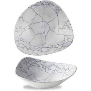Dreieckige Churchill-Schale mit Kintsugi-Effekt – Super Vit Studio Porzellan