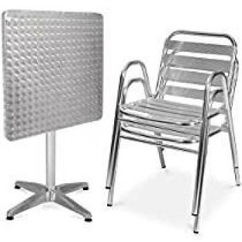 Alluminio Grigio Oviala – Salottino Reclinabile 2 Posti per Giardino