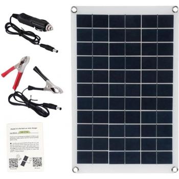 Cargador Solar de 20W para Teléfonos y Vehículos