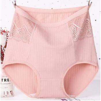 Fongwan Plus Lingerie Longue Femme Coton Souple Rose 3XL