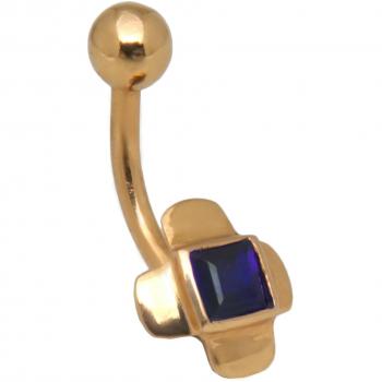 International Connection: 9 Karat Gold Bauchnabel‑Stück