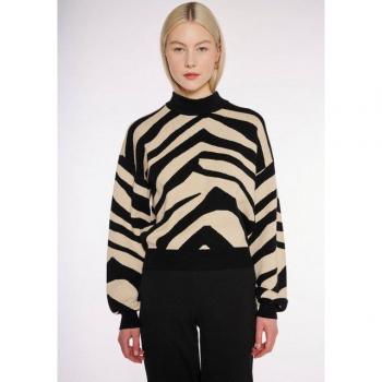 Damen Strickpullover von HAILY’S, LS V SK Zo44e, XL, schwarz