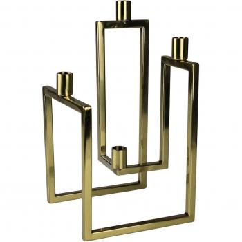 Edelstahl‑Kerzenleuchter gold, 33 cm, 4 Stäbe