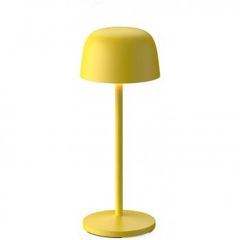 Lámpara moderna de mesa LED Lindby Arietty, amarilla, aluminio, 1 llama