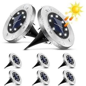 LawnBeam 8‑Piece Solar Recessed Lights