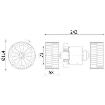 MAHLE Universal Innenraumgebläse Ø114mm
