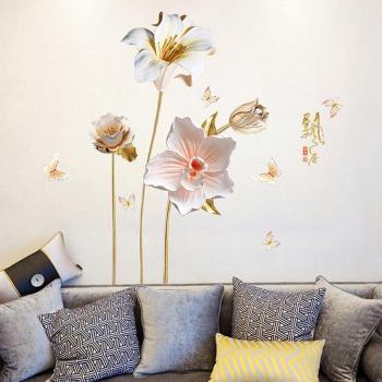 3D Orchid Flower Wall Decor Stickers