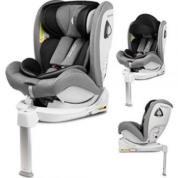 Lionelo Braam Kindersitz Isofix und Stützfuß oder Autogurte Kindersitz Auto 0-36 kg Rückwärts und Vorwärts gerichtete Fahrt 360 Grad drehbar Seitenschutz