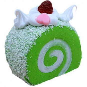 Gâteau roulé suisse imitation avec 6 accessoires photo