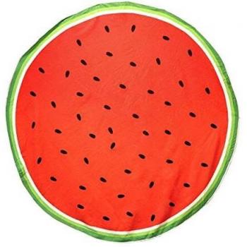 Serviette de plage ronde 150 cm couleur pastèque CMP