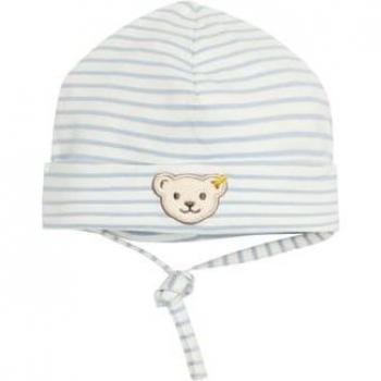 Bonnet GOTS bleu céleste pour bébé Steiff