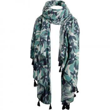 Marelia Eco Printed Scarf Dark Jade