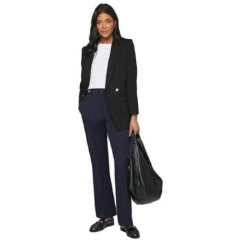 Female Navy Smart Bootcut Leg Trousers – 22 Waist