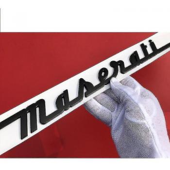 Plaque emblème de coffre Maserati Mat Noir