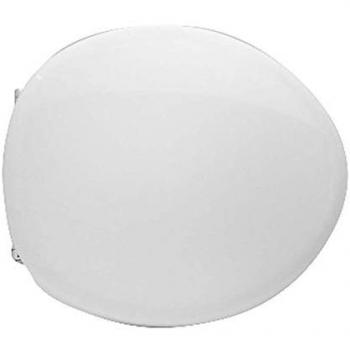 Césame Bit Abattant WC Blanc 39×41 cm, charnières réglables en fonte de bois