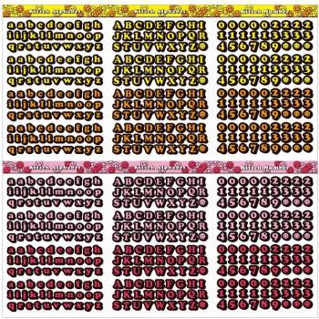 Colorful English Alphabet and Number Stickers for Crafting