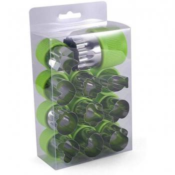 12-Piece Fruit and Vegetable Flower Cutter Mold Set
