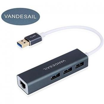 Hub USB 3.0 VANDESAIL con RJ45 Ethernet Gigabit
