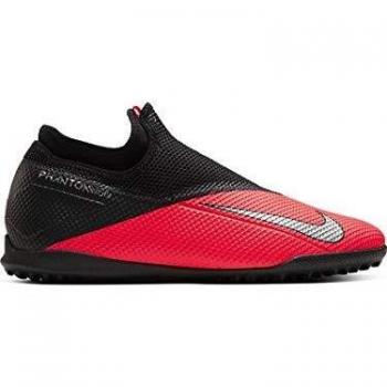 Nike Phantom VSN 2 Academy DF TF, Souliers de Football Homme, Laser Crimson/Metallic Silver, 42.5 EU